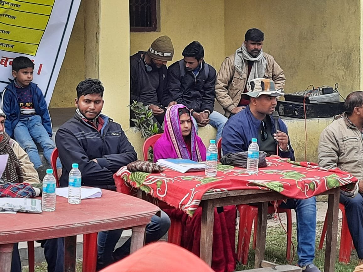 लक्ष्मीनिया: मुखिया की अध्यक्षता में पहला ग्राम सभा आयोजन,पंचायत विकास योजना 2022-23 के कई विषयों पर हुई चर्चा।।