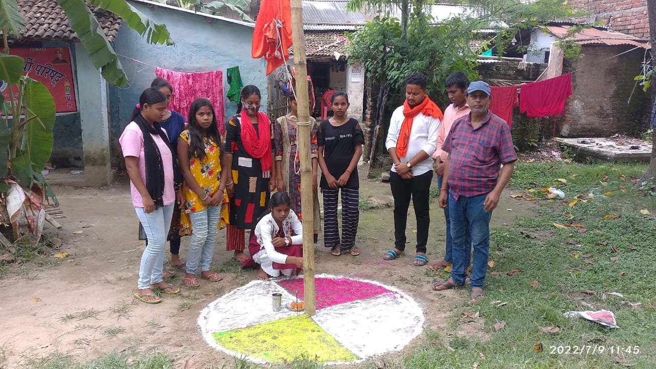 नगर इकाई सिमराही राघोपुर के द्वारा विद्यार्थी परिषद के 74 वर्ष पूरे होने पर स्थापना दिवस धूमधाम से मनाया गया ।