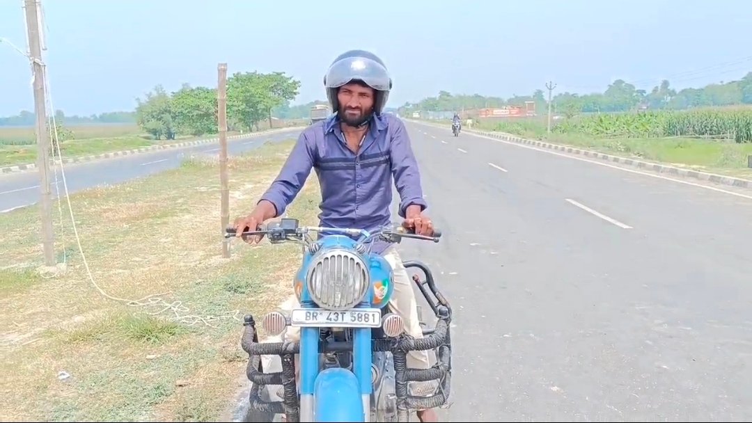 हेलमेट नहीं पहनने पर काटा गया एक लाख का चालान।